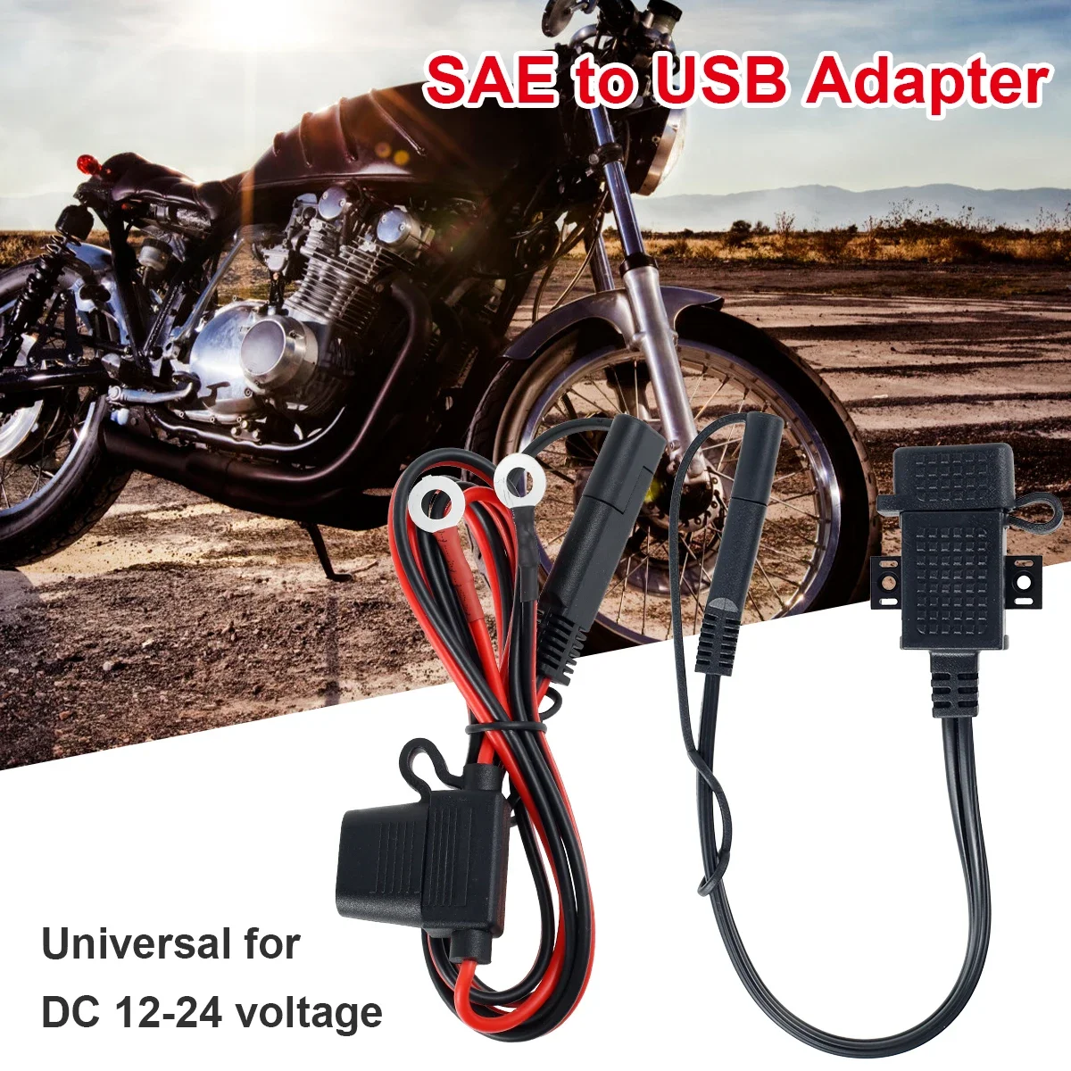 SAE to USB Adapter 5V/2.1A Professional Motorcycle USB Charger with Extension Cable Quick Charge Motorcycle Phone Charger with