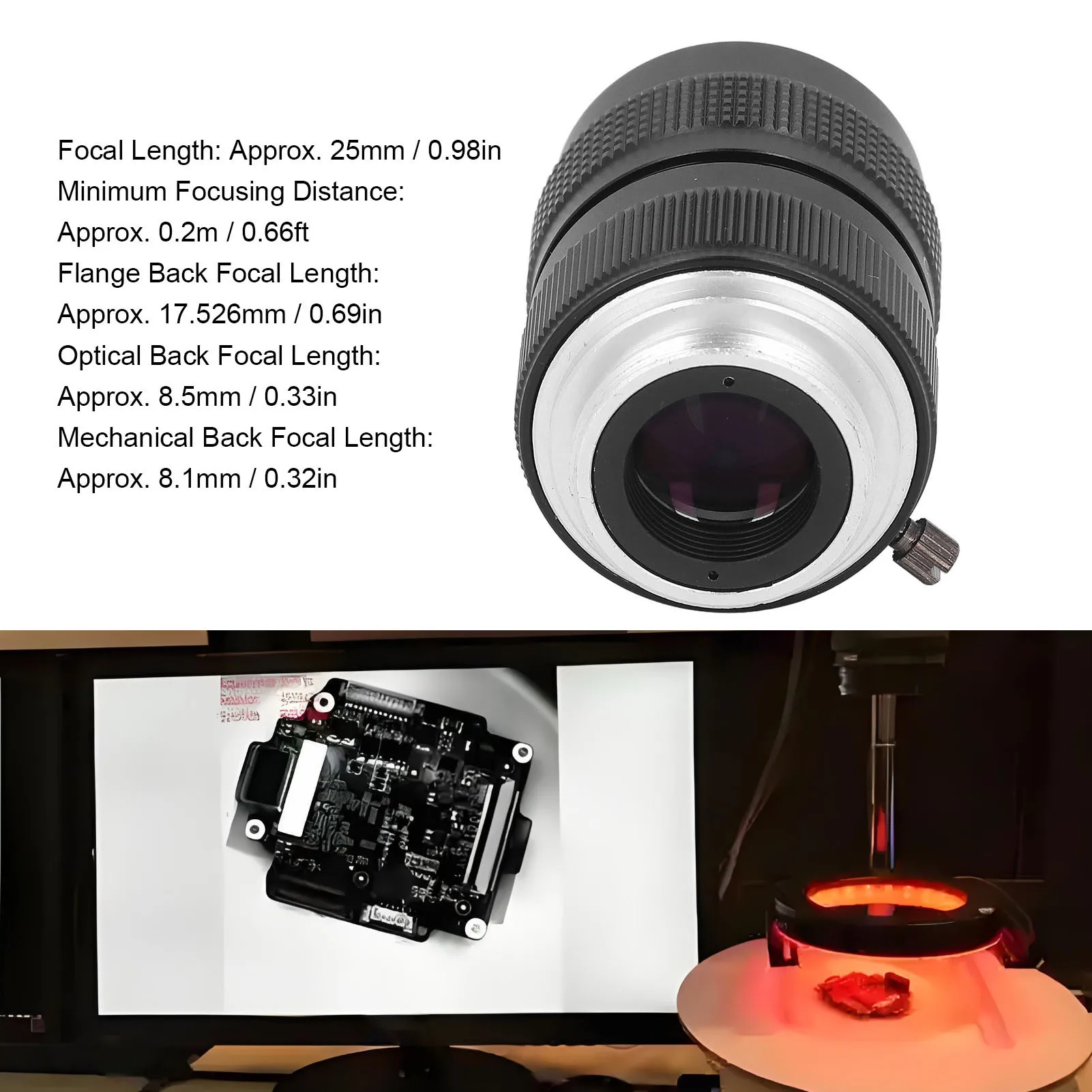 Industrial Aperture Lens 1/2 Inch F1.4 25mm C Mount Manual Aperture Industrial Lens Industrial C Mount Lens Manual Aperture Lens