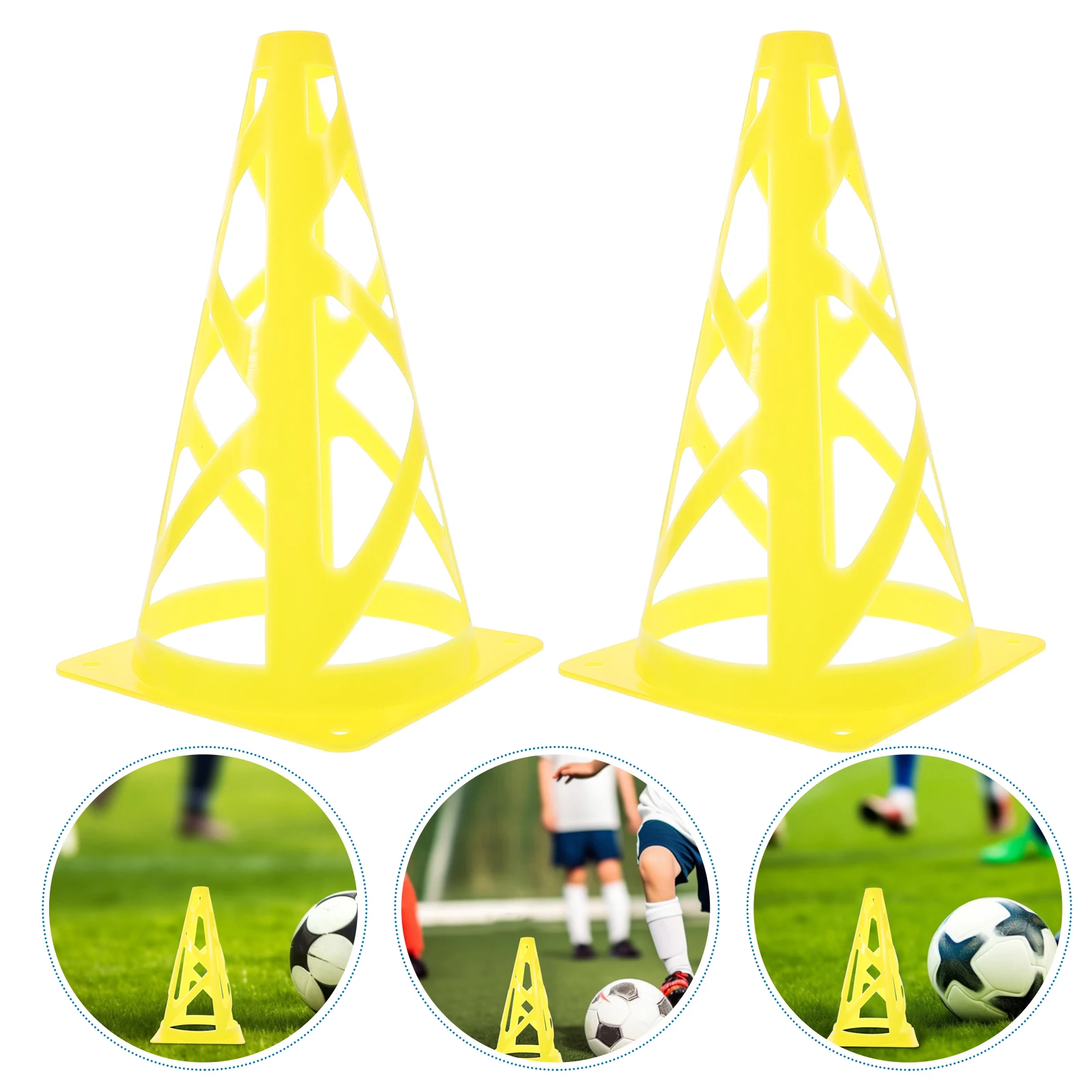 

5pcs Agility Equipment Durable Traffic Cones Basketball Training Obstacles Sports Training Markers Lightweight Hollow Design