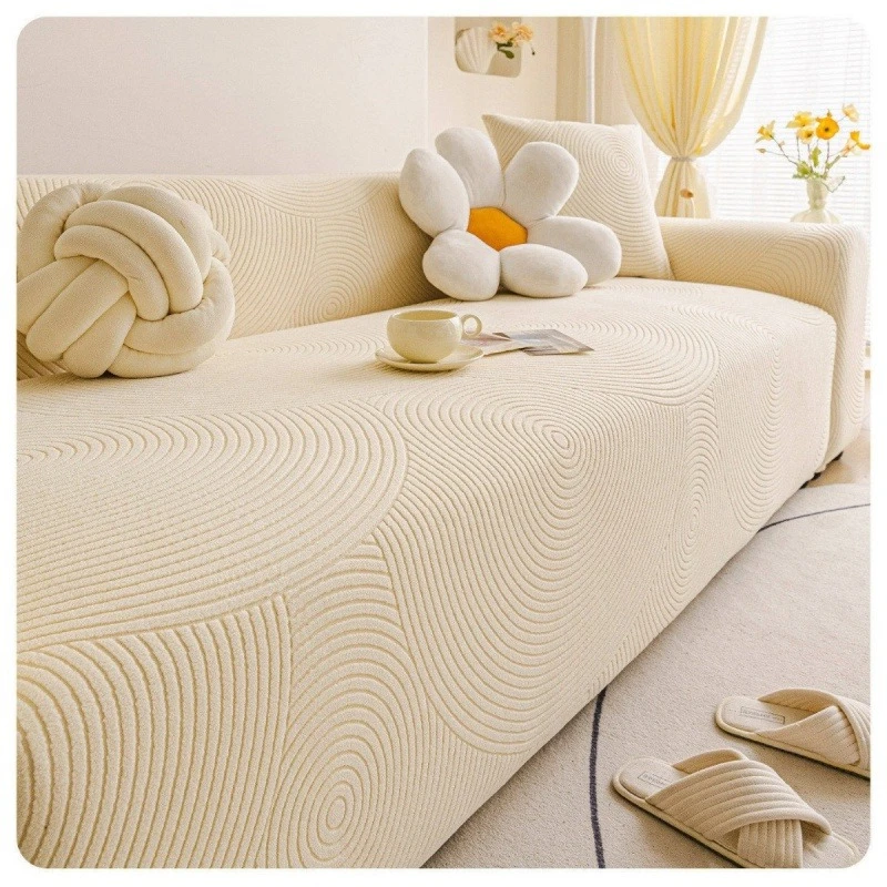 All-inclusive Elastic Sofa Cover Jacquard Couch Covers Pets Friendly Slipcovers 1/2/3/4 Seater Anti-slip Chaise Lounge Covers