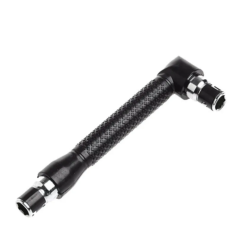 Image 3: Embout de tournevis hexagonal 1/4 de type L 90 °   clé à double extrémité noire 6,35 mm