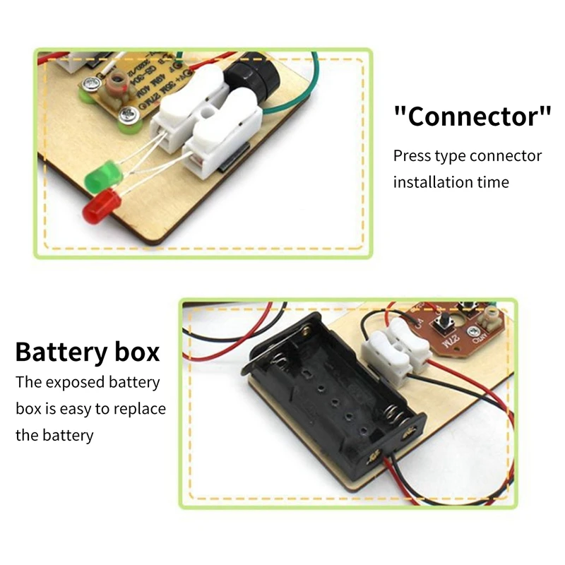 TOP 2X STEM Kits, Learn Morse Code, Build A Telegraph Machine, Electric Circuit Experiment, Electricity Kit(No Battery)