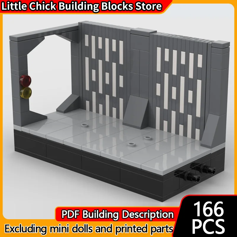 

City Street View Model MOC Building Bricks Scenes Hallway Modular Technology Children Holiday Gifts Assemble Toys Suit