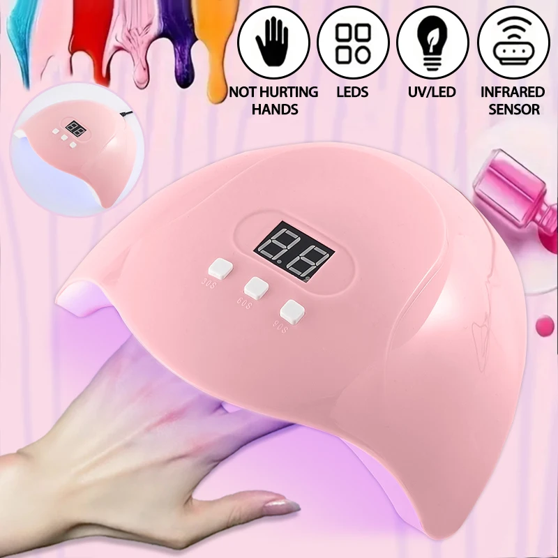 Hot Nail Dryer Machine Portable USB Cable Home Use Nail Lamp For Drying Curing Nails Varnish with 18pcs Beads UV LED Lamp