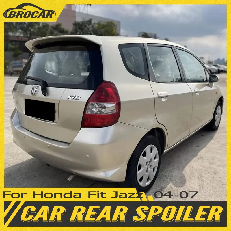 For Honda Fit Jazz Roof spoiler 2004 -2007 high quality ABS plastic unpainted DIY color rear spoiler FIT trunk boot wing spoiler