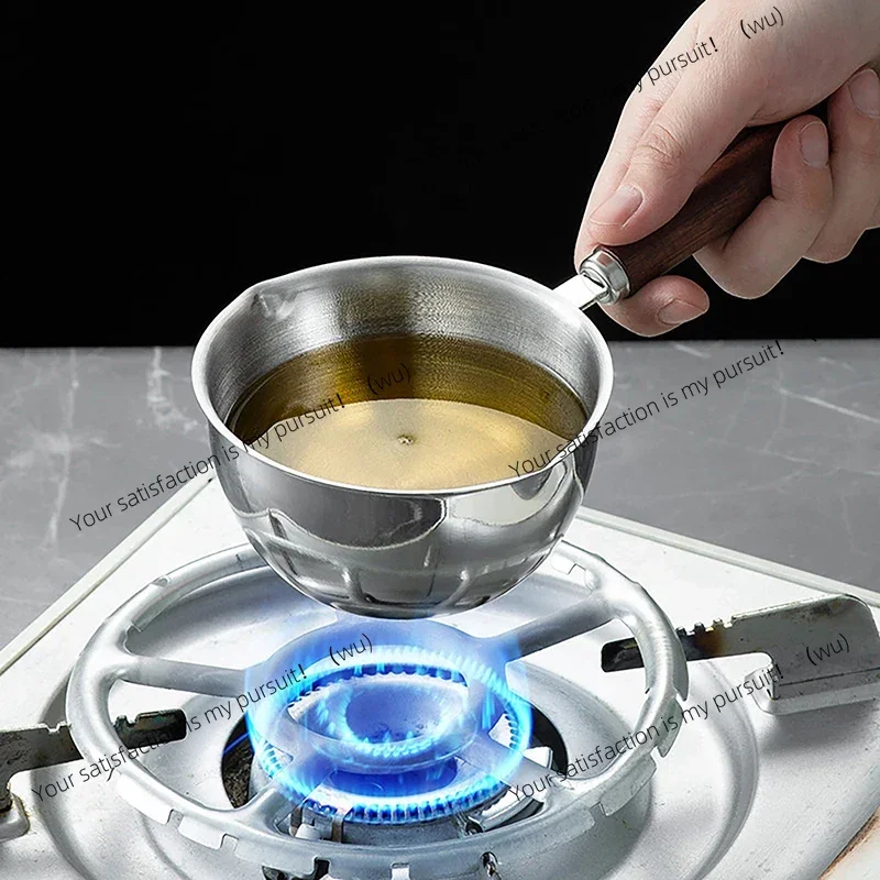 Stainless steel hot oil pan 150/300ML cooking multi-functional flat-bottomed small oil pan