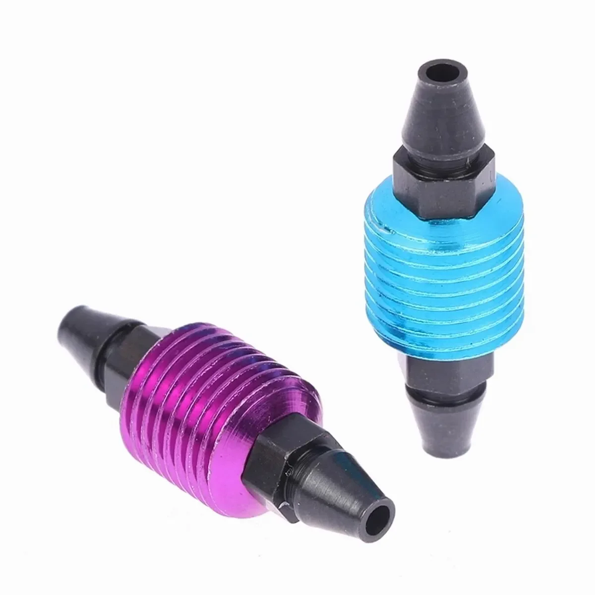 2pcs 1/8 1/10 RC Model Car spare parts Aluminum Nitro Engines Fuel Cooler 80120 For HSP 94122 94166 94177 94188 94762