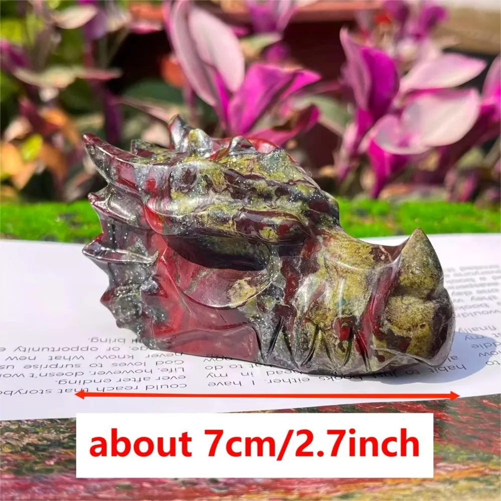 1pc Dragon Blood Stone Dragon Head, Natural Stone Material, DIY Home Decor & Gift for Family & Friends, Ideal for New Year