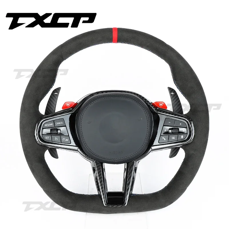 Old upgrade new 2025 M4 carbon fiber steering wheel for  G30 G31 G26 G03 G04 G07 G07 G8 G87 G80 G82 G81 F90 G06 G05 G20 G22