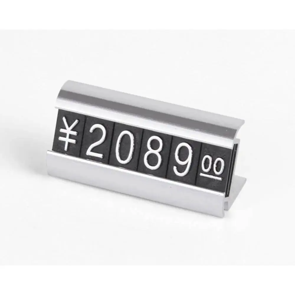 الألومنيوم شارة السعر مكعب كتل التجميع عصا قابل للتعديل عدد رسالة السعر عرض العداد حامل التسمية متجر بيع بالتجزئة الملحقات