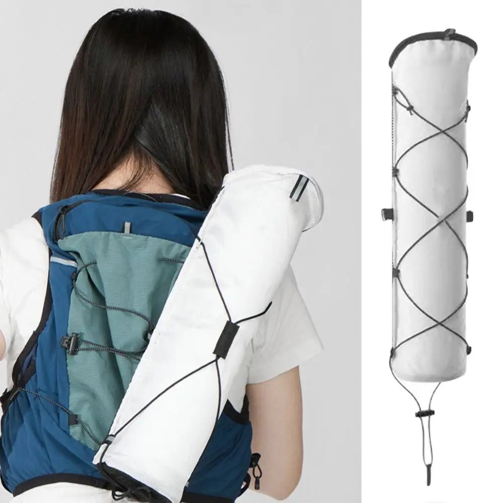 Lightweight Hiking Pole Storage Bag White Black External Design Trekking Poles Bag Opening Tightening Portable Sport Backpack