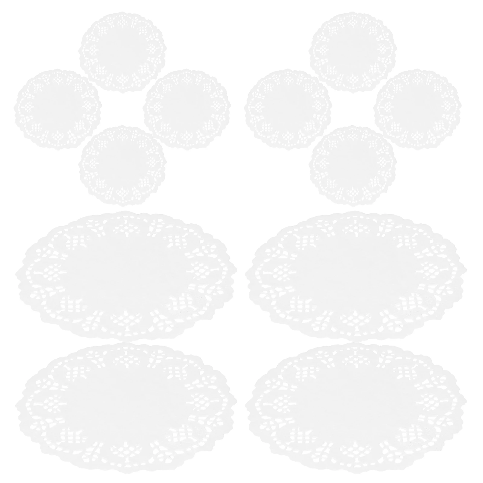 

140Pcs 5.5 Inch Round Lace Paper Placemats Oil Blotting Pads for Cakes Desserts Serving Tray Decor Tableware Craft Decoration