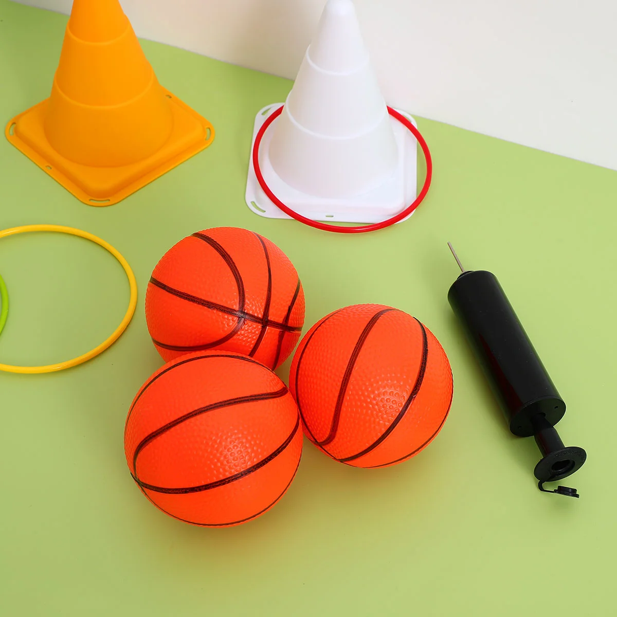 Pelotas de juguete para niños, baloncesto inflable, aro para niños pequeños, divertidos juguetes deportivos hinchables para niños, Mini juguetes para bebés