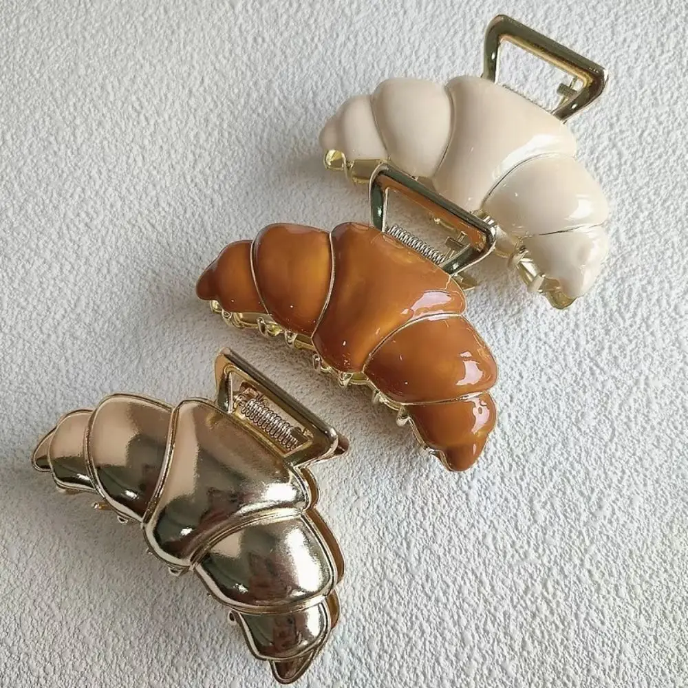 

Персонализированная заколка для волос, круассан, заколка для волос, заколка в виде акулы, милый хлеб, коготь для волос, геометрический головной убор, металлический зажим в виде акулы, женский