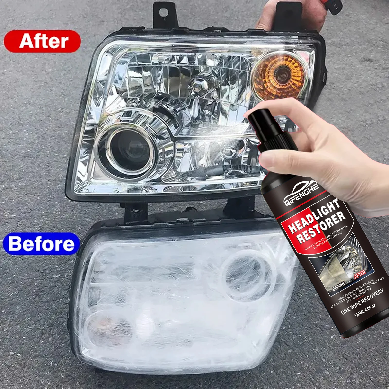 مجموعة ترميم المصابيح الأمامية - حل إصلاح متطور للمصابيح الأمامية الشفافة والمشرقة، يمنع الاصفرار والأكسدة، يدوم طويلاً #4