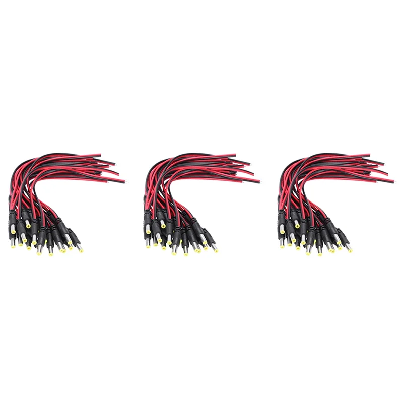 

ABSS-60 Pcs 5.5 X 2.1Mm Male DC Power Jack Plug CCTV Camera Power Connection Line