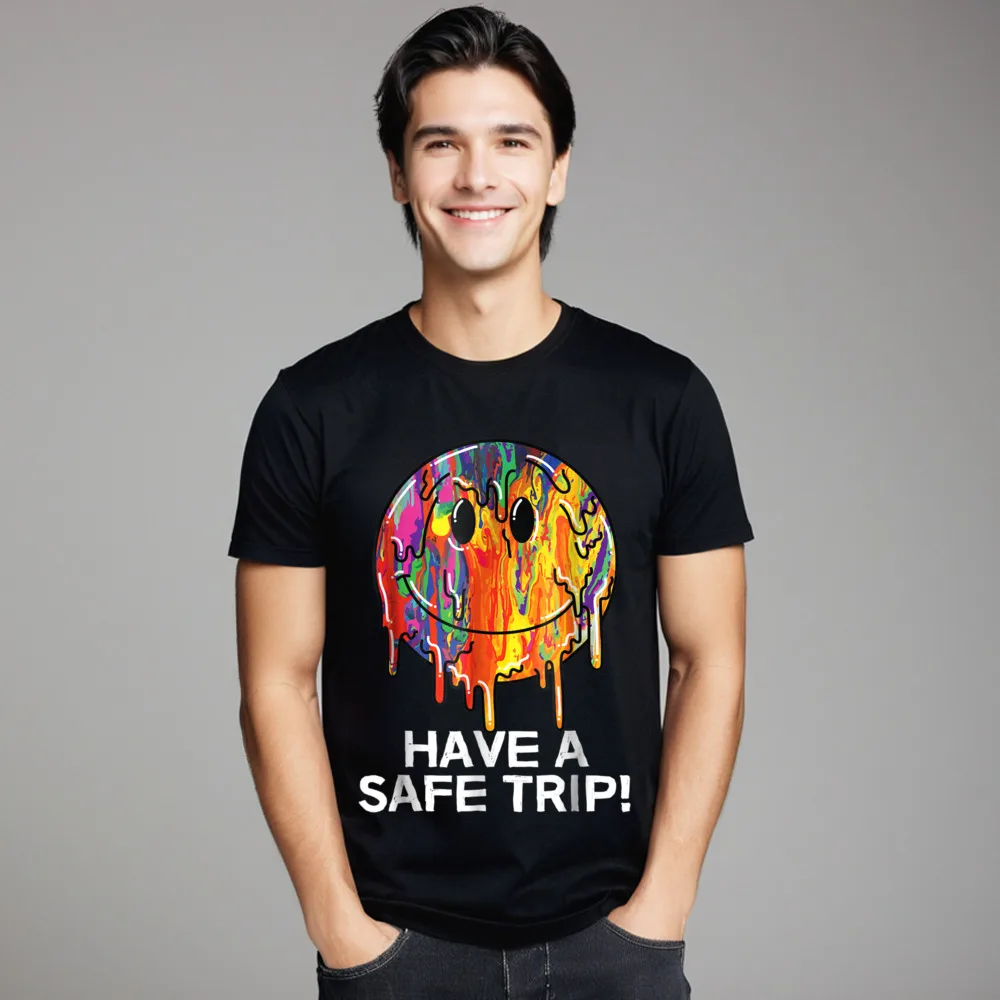 Funny Have A Safe Trip T-Shirt Classic Short Sleeve Slogan Pure Cotton Crewneck Adult Tops & Tees Hip hop Tee Shirt Labor Day