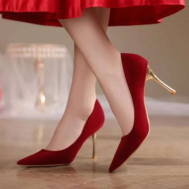 slim fit dress slacks Stunning Gold Ankle Strap Heels - All Shoes main image 1