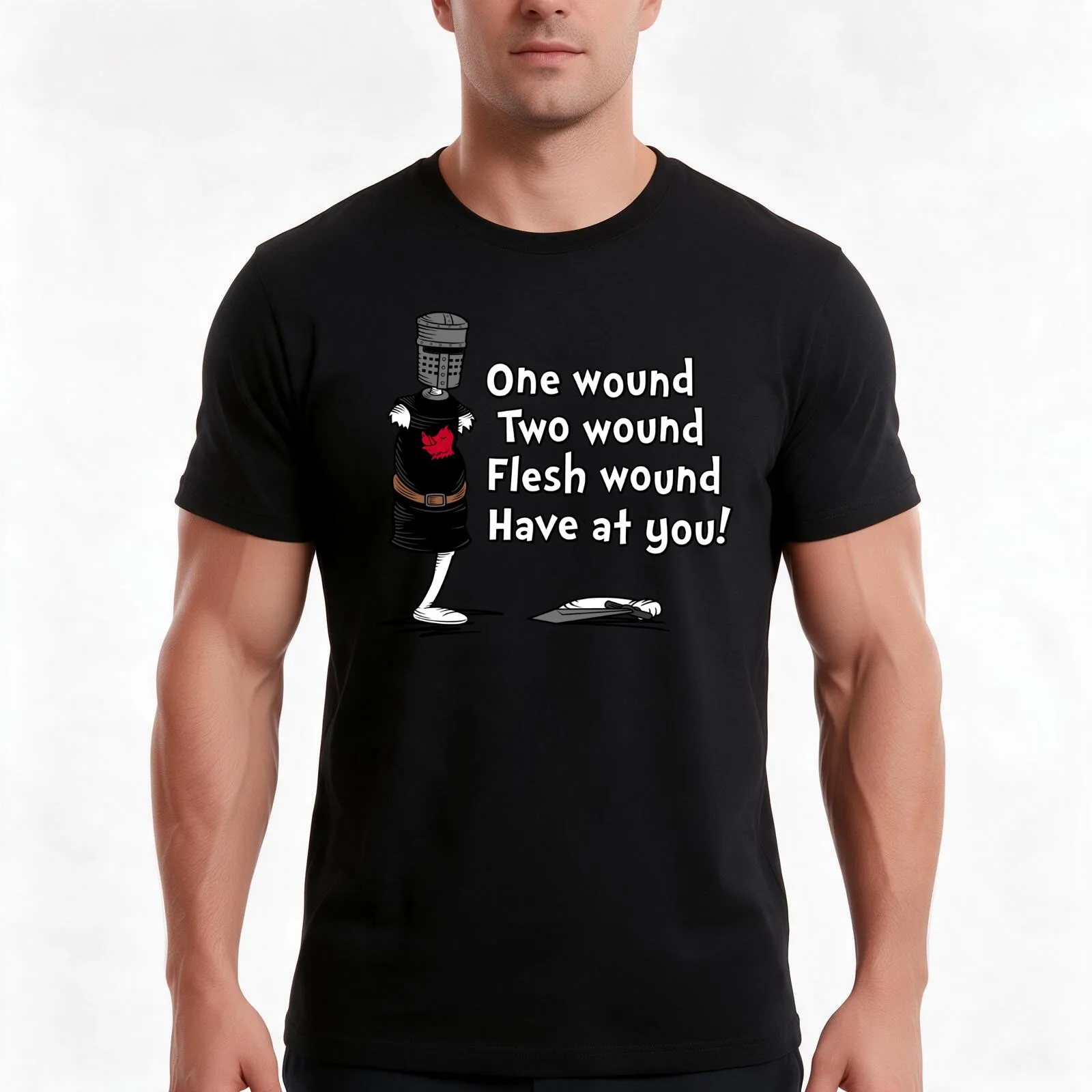 One Wound, Two Wound T-Shirt, Summer Casual Cotton Tee, Oversized Streetwear Tops, Vintage Graphic Print, Loose Fit Short Sleeve