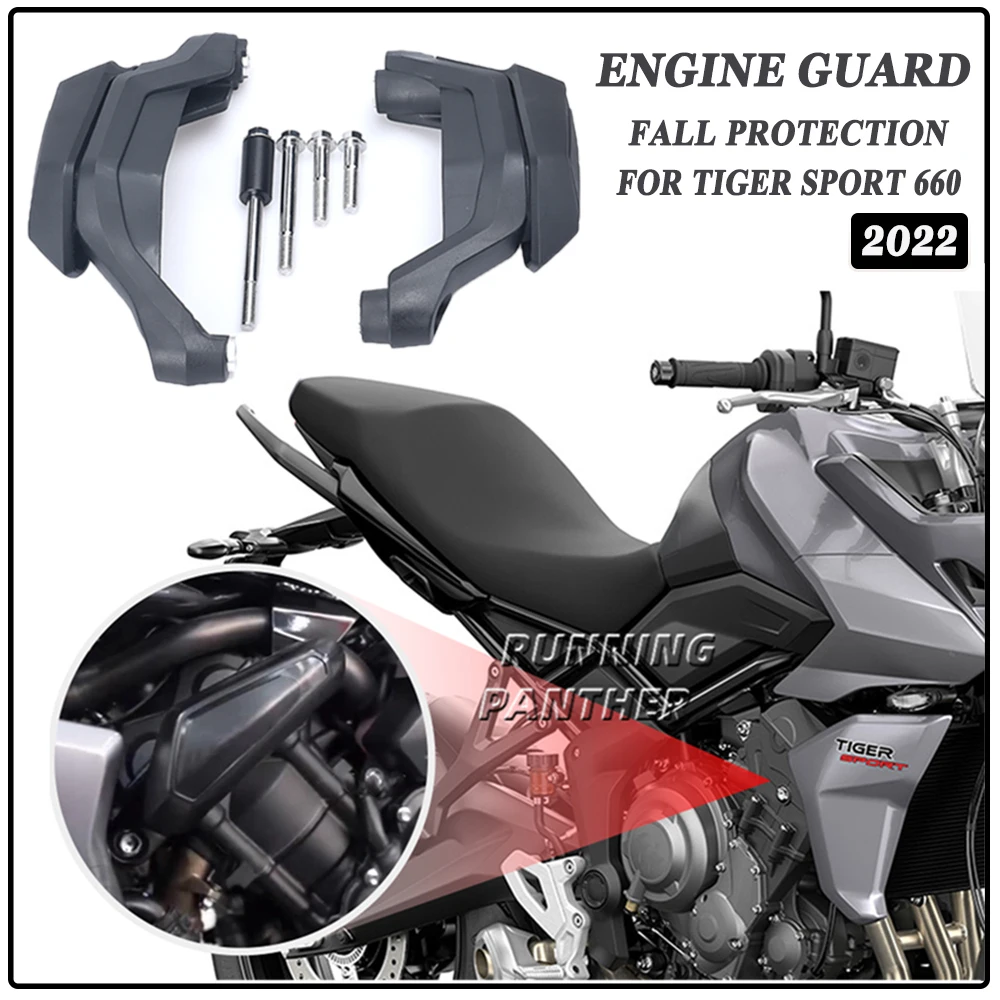 

For Tiger Sport 660 Sport660 2022 Motorcycle Engine Guard Anti Crash Frame Slider Fall Protection Falling Crash Protector Cover