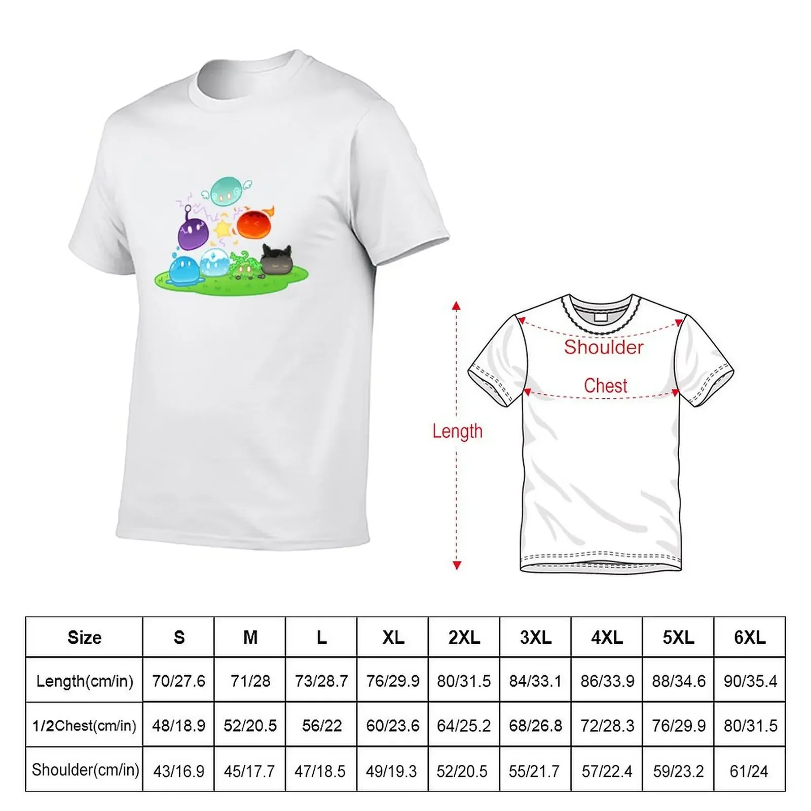 Genshin Impact - Slime Party T-shirt graphics sweat mens funny t shirts