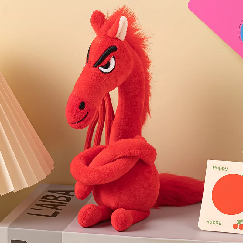 

Black Horse Decoration Backpack Pendant Soft Black Plush Horse Keychain Year of The Horse New Year's Gifts for Boys and Girls