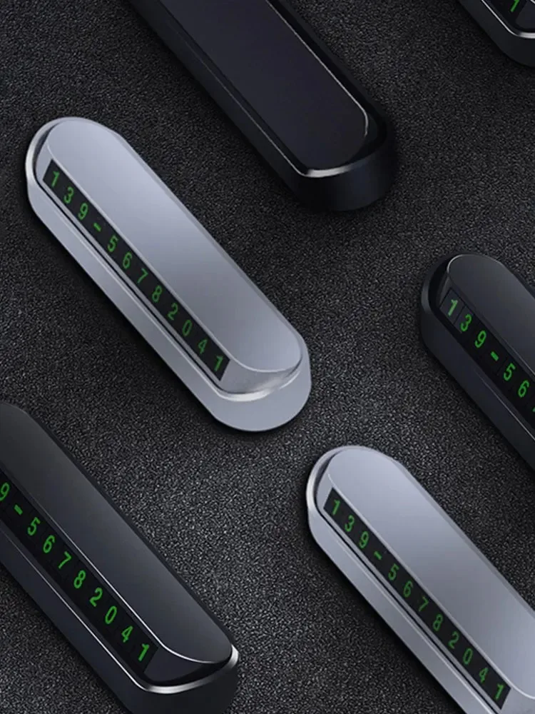 Carte de numéro de téléphone de voiture, plaque de carte de stationnement temporaire, numéro de téléphone, arrêt de stationnement, accessoires automobiles, style de voiture 13x2.5cm