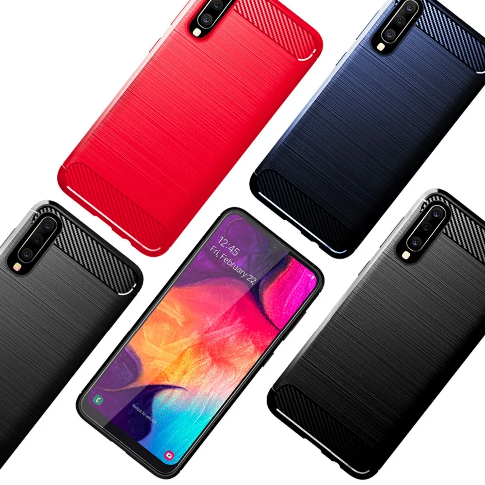 Brushed Texture Case For Samsung Galaxy A50 A30S A51 A70 A10 A40 A37 A57 A31 A56 A80 A90 A06 A16 A41 A26 A36 A71 5G Case Cover