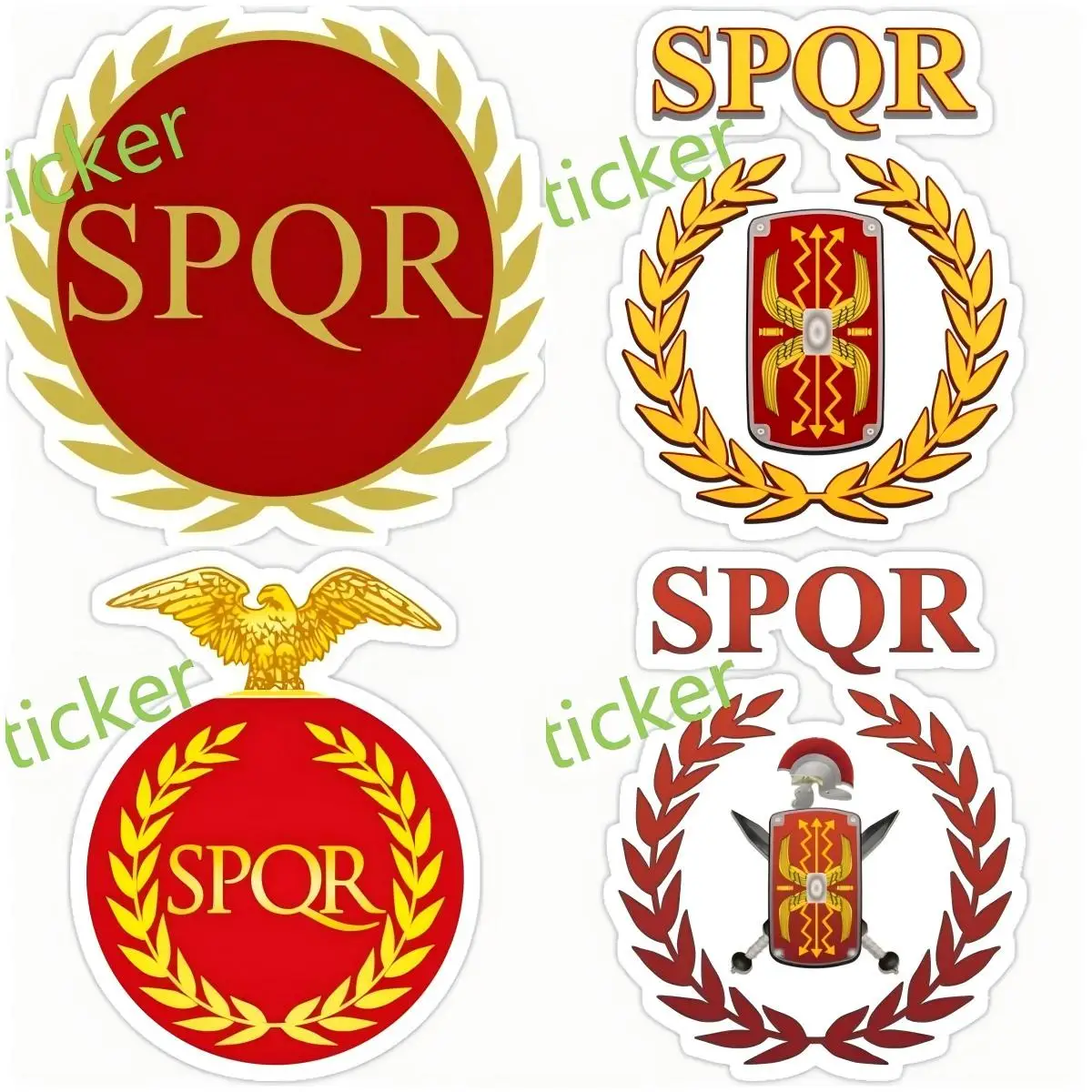 

Spqr Funny Vinyl Reflective for Car Window Bumper Trunk Auto Mirror Motorcycle Decals Car Decoration