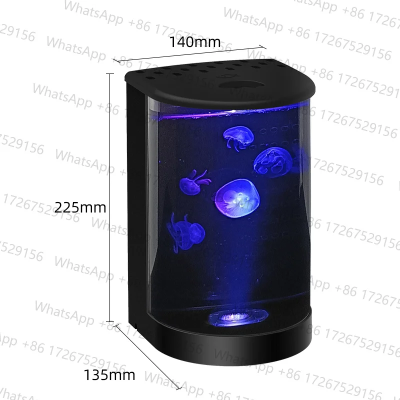 2.8L OEM Tabletop Small Creative tank Goldfish Jellyfish Small Fish Ornamental Aquarium
