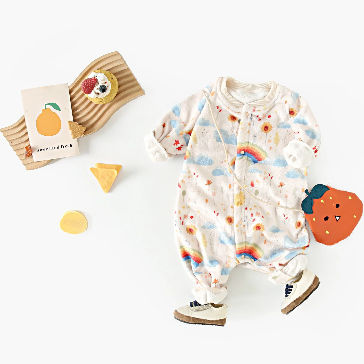Sanlutoz Halloween Winter Long Sleeve Baby Jumpsuits Flannel Warm Toddler Rompers Clothing Unisex Cute