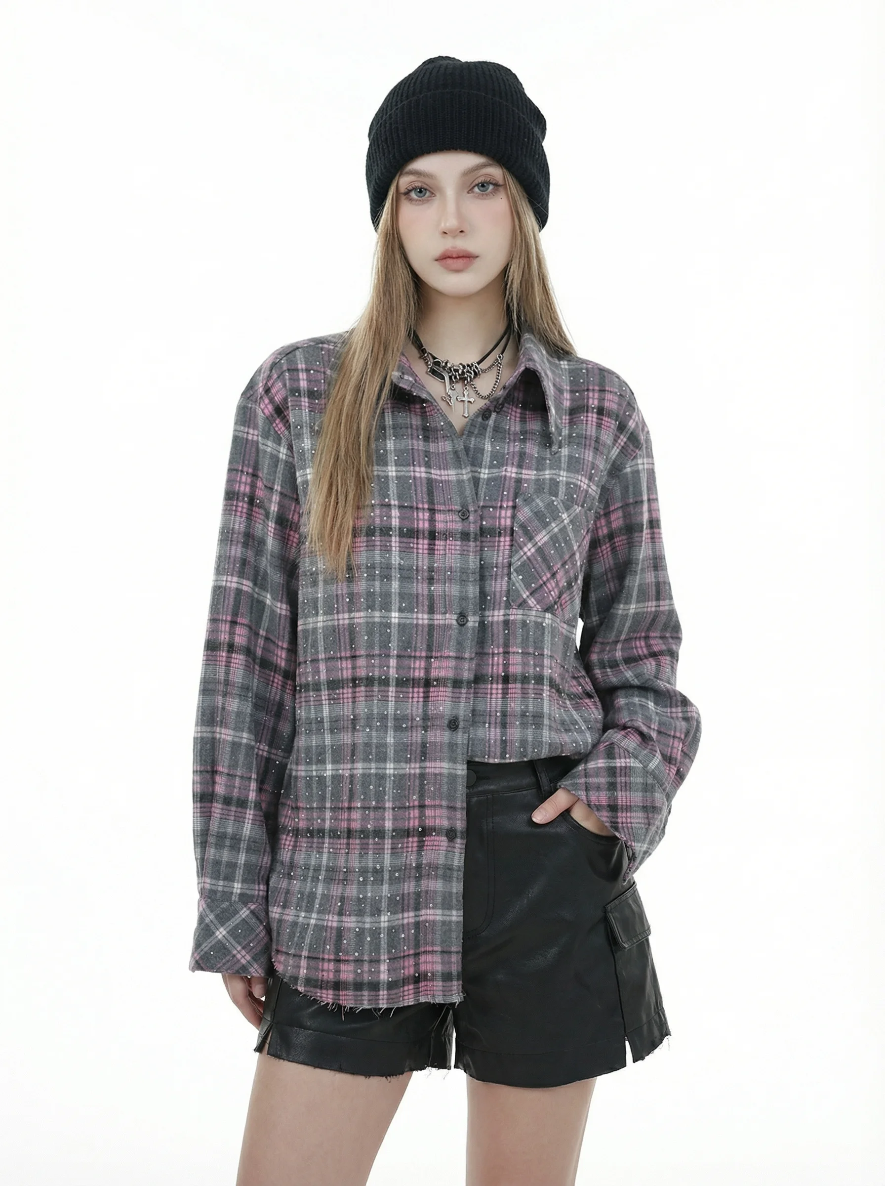 

Женская свободная куртка Bloom World в винтажном стиле с длинными рукавами, имитацией меха, розового цвета, на пуговицах, с эффектом высокого качества