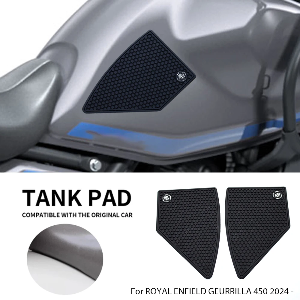 

2025 2026 Motorcycle rubber Sticker Decal Kit Fuel Tank Pad Protector Anti slip For ROYAL ENFIELD GEURRILLA 450 2024 -