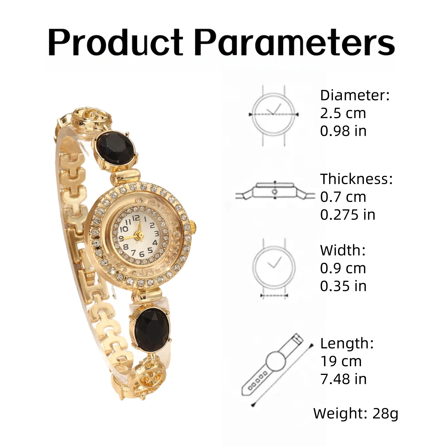 ساعات نسائية فاخرة كلاسيكية قرص صغير أرقام عربية ملونة كريستال لهجات سوار موضة السيدات ساعة كوارتز هدايا