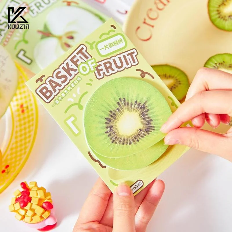 30Pcs Creative Food Material Sticky Notes Simulate Vegetable Fruits Mini Notes Message Notepad Diy Memo Pads