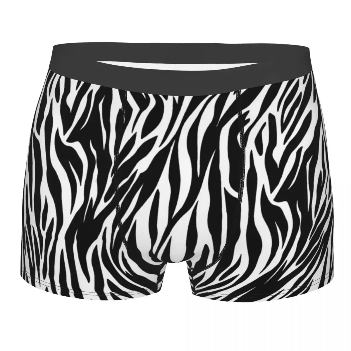 Zebra Animal Skin Simulation Underpants Breathbale Panties Man Underwear Print Shorts Boxer Briefs