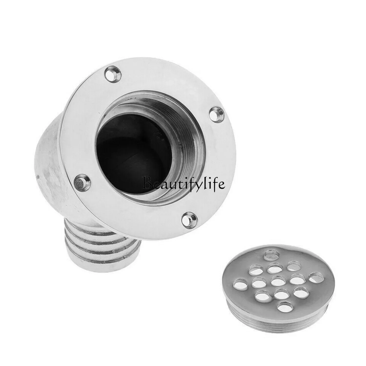 

316 stainless steel elbow water outlet float floor drain anti-backflow marine yacht hardware accessories