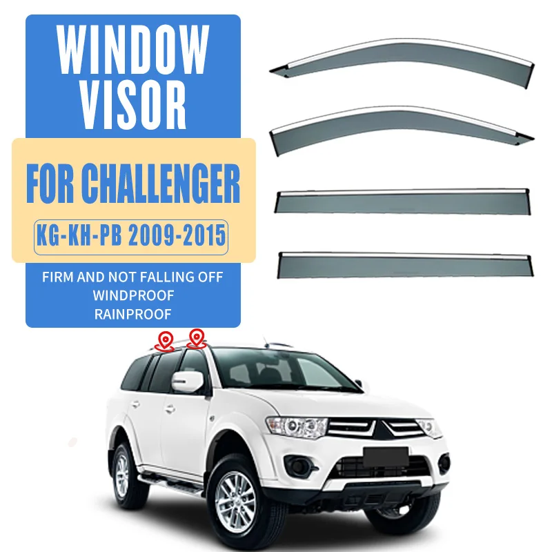 

For Challenger K80-K90 -KG-KH-PB Plastic Window Visor Vent Shades Sun Rain Deflector Guard