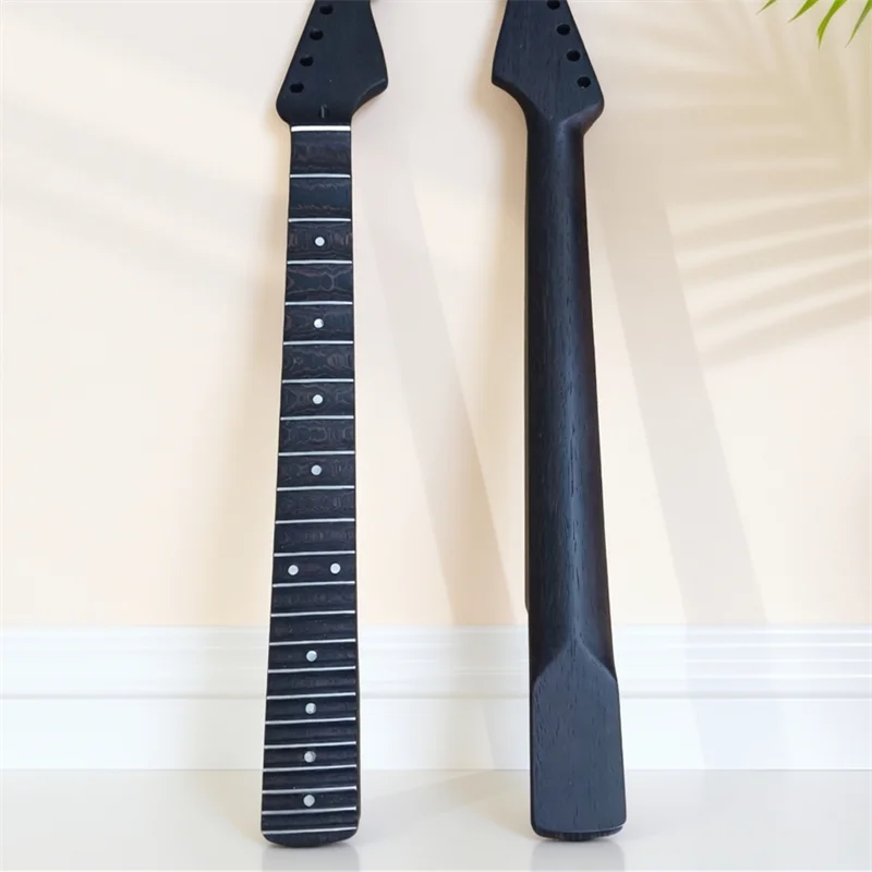 22Frets Big headstock Wenge wood Electric Guitar Neck Wenge Scallloped Fingerboard Dots Inlay Matte Paint Guitar Parts