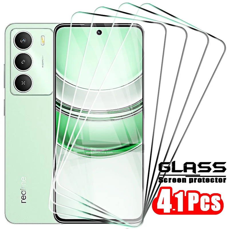 

4-1 шт. закаленное стекло для Realme C73 C75 c71 C67 C65 C63 C55 C57 C53 C51 4G 5G Защитные пленки для экрана Передняя защитная пленка HD