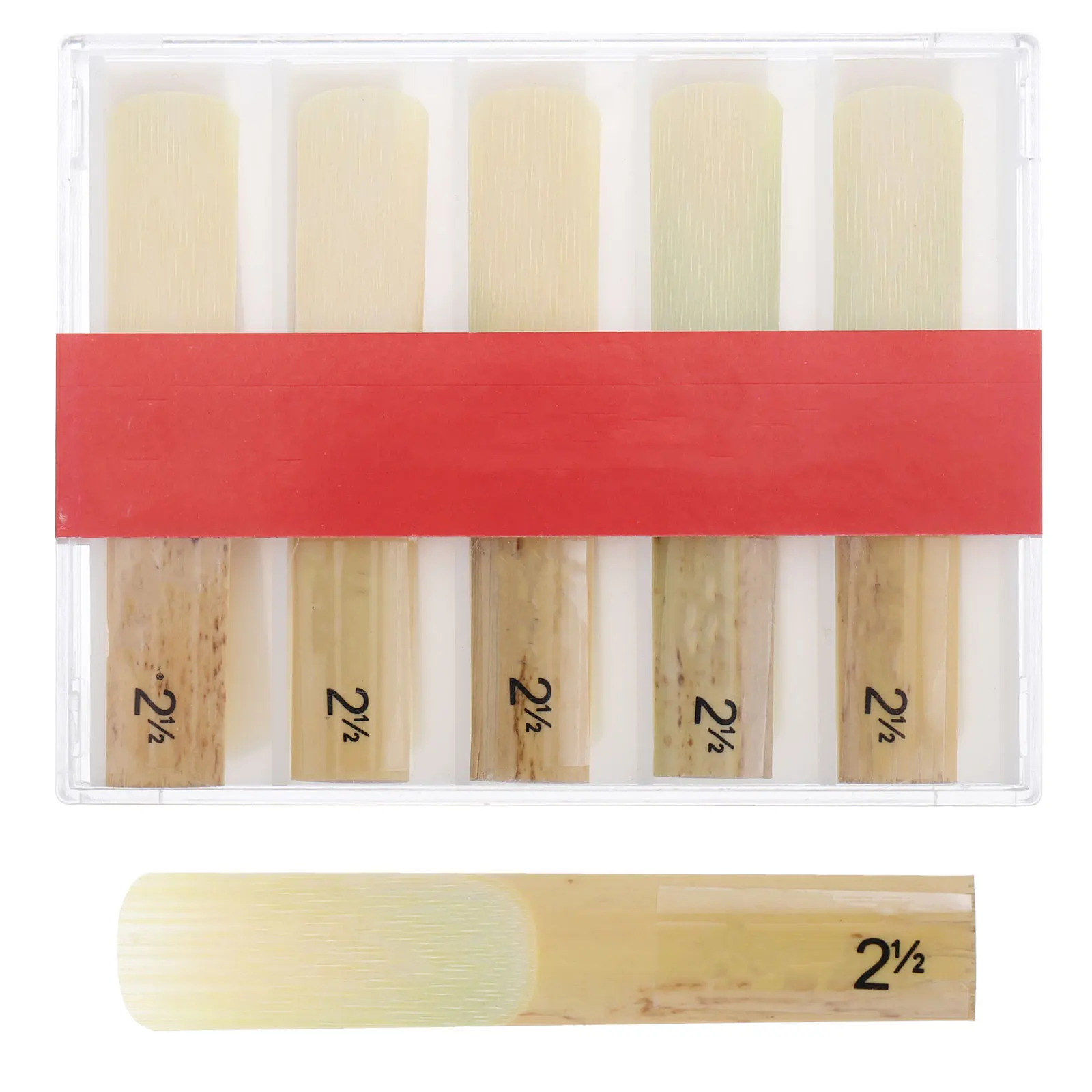 

10pcs Saxophone Reeds Strength 2.5 Black Bamboo Tenor Saxophone Replacement Reeds For Smooth Sound Durable Long Life