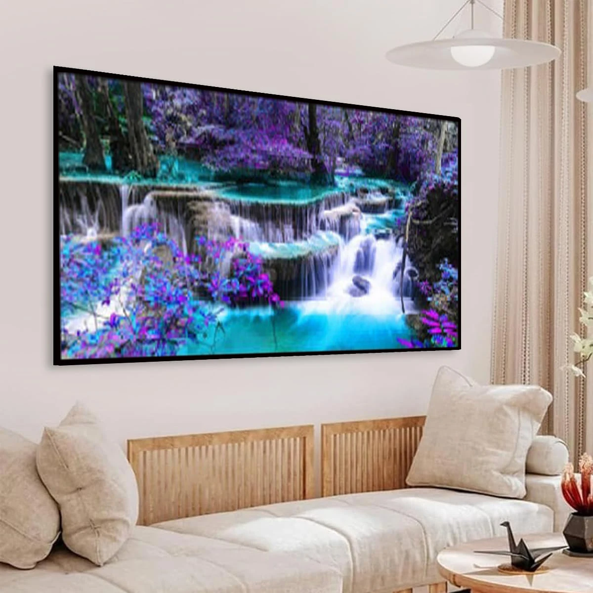 A set of DIY waterfall pattern diamond painting living room bedroom decoration frameless