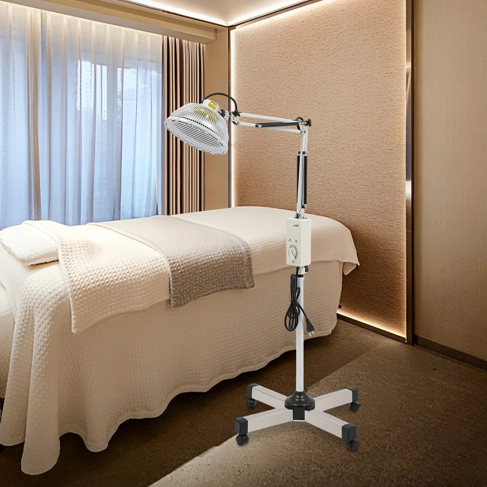 250W Acupuncture Mineral Lamp, Infrared Lamp for Body Face Adjustable Circulation Pain Relief Heating Device,Infrared Light