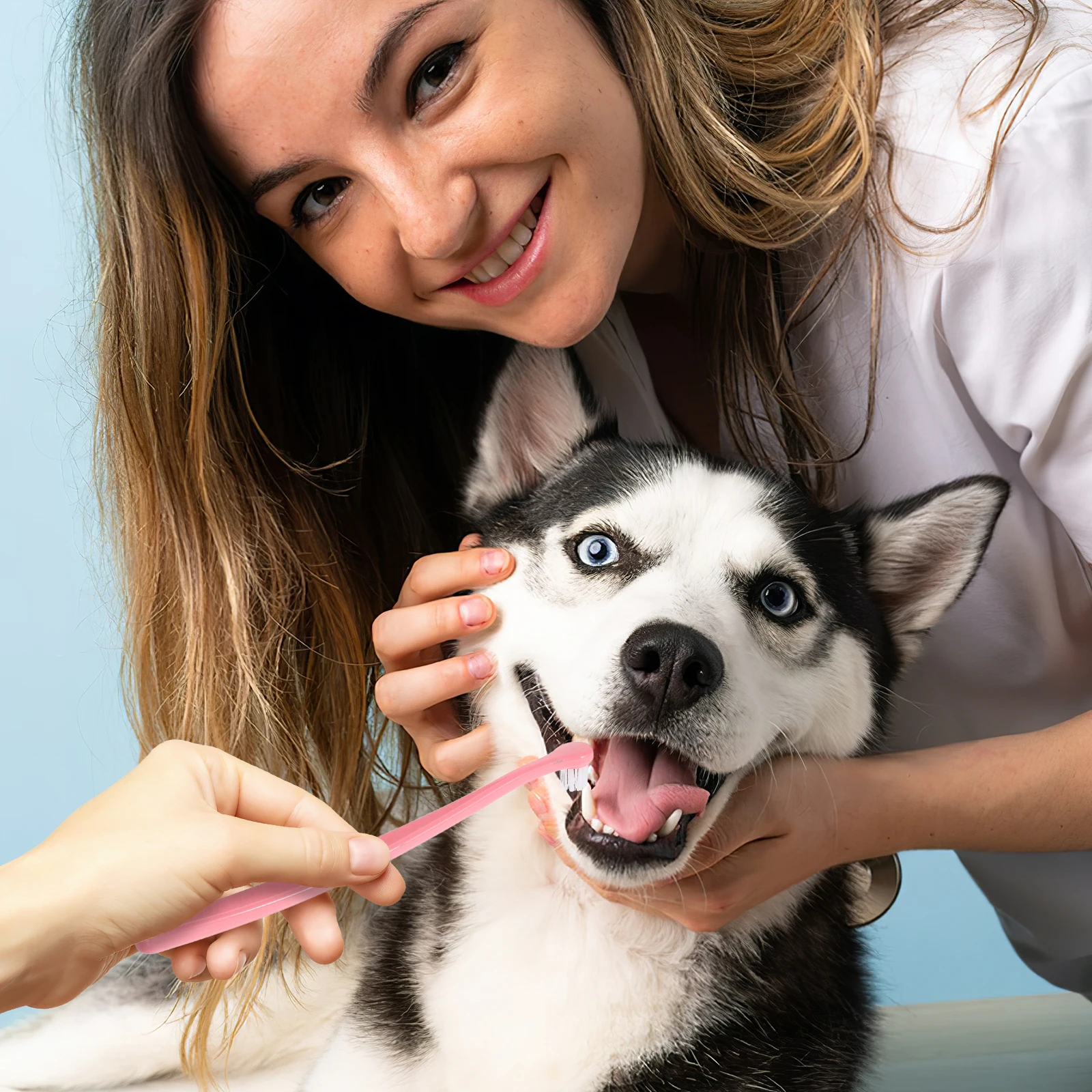 

Pet Toothbrush for Dogs Puppy Small Single-head Oral Care Soft Bristles Plastic Material Ergonomic Handle Dental Cleaning Dog