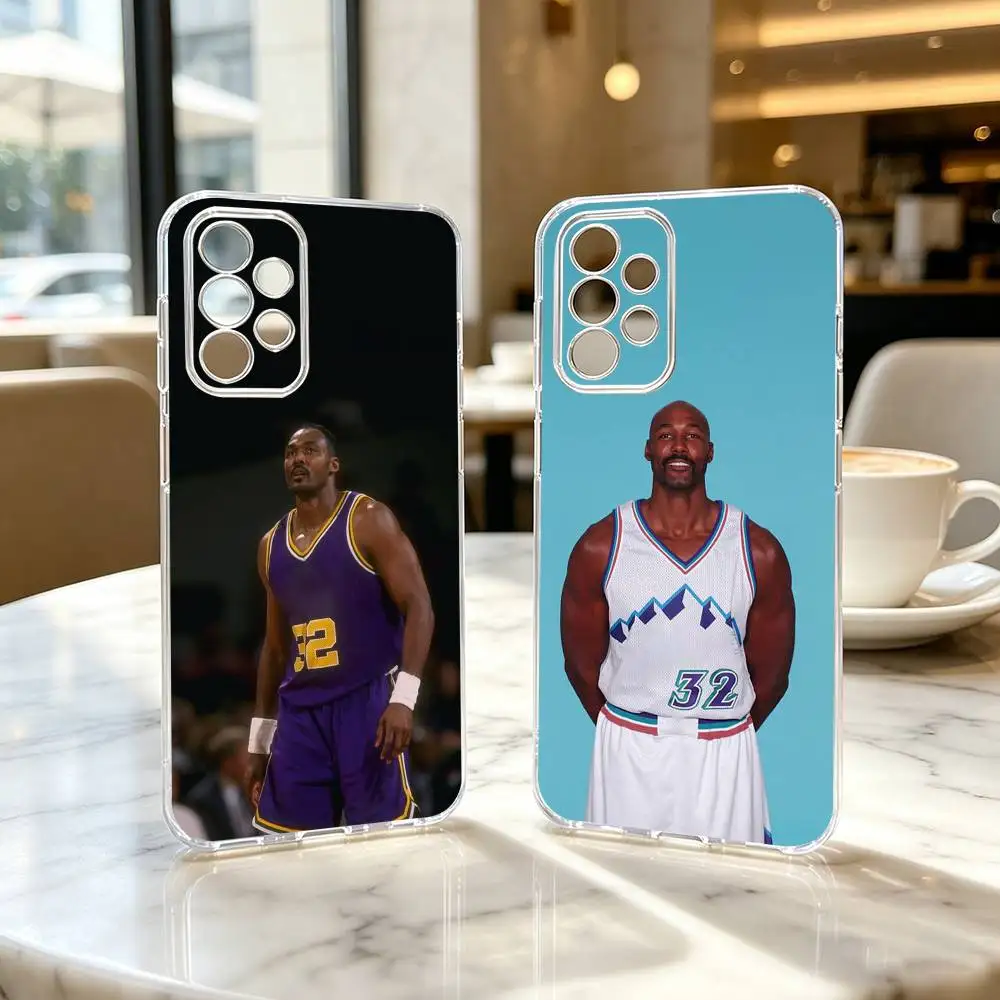 Basketball Sports Star Karl Malone Phone Case For Samsung S25,S24,S21,S22,S23,S30,Ultra,S20,Plus,Fe Transparent Cover