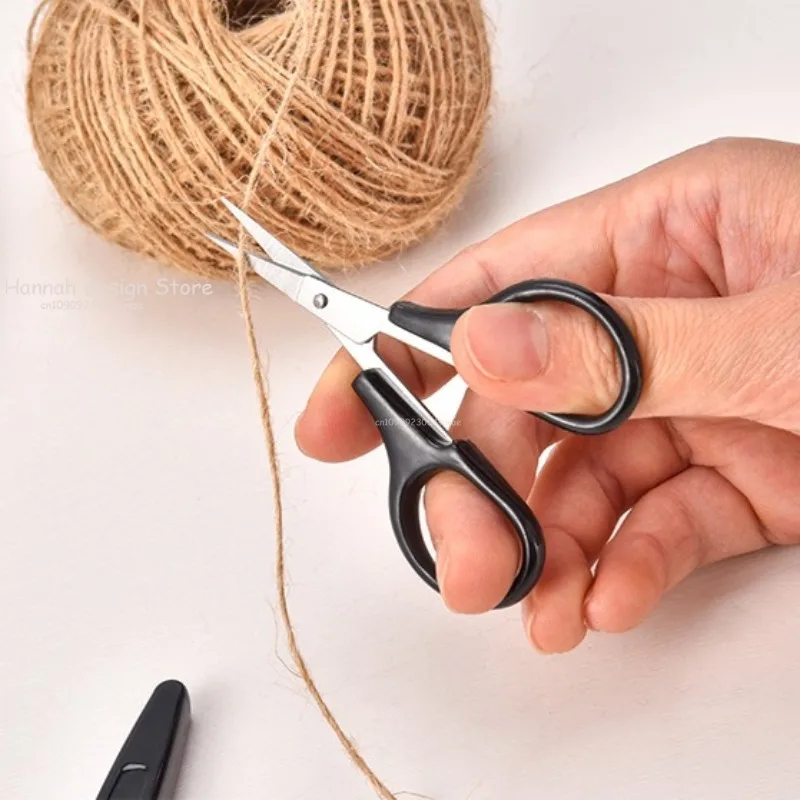 Compact Precision Craft Scissors Sharp Stainless Steel Blades with Protective Cap For Paper Cutting Scrapbooking Sewing