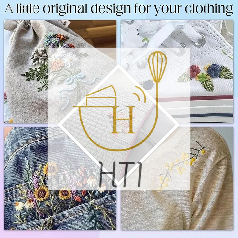 

Embroidery Stabilizer Needle Practice Colorful Flower Water-soluble Hand Sewing Stabilizer Sunflower Plant Washable