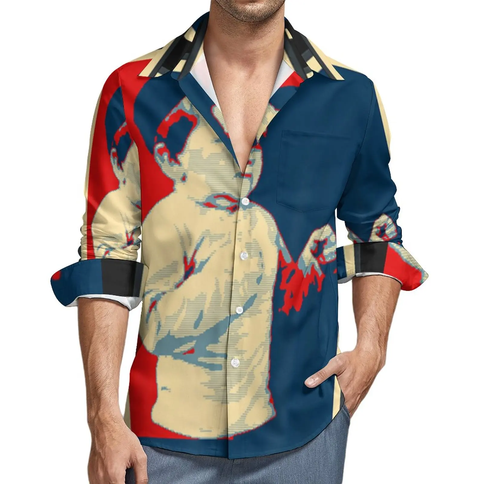 

Copy of Hasbulla Fighting Shirt Male G Casual Shirts Autumn Stylish Graphic Blouses Long Sleeve Trending Oversized Tops Gift