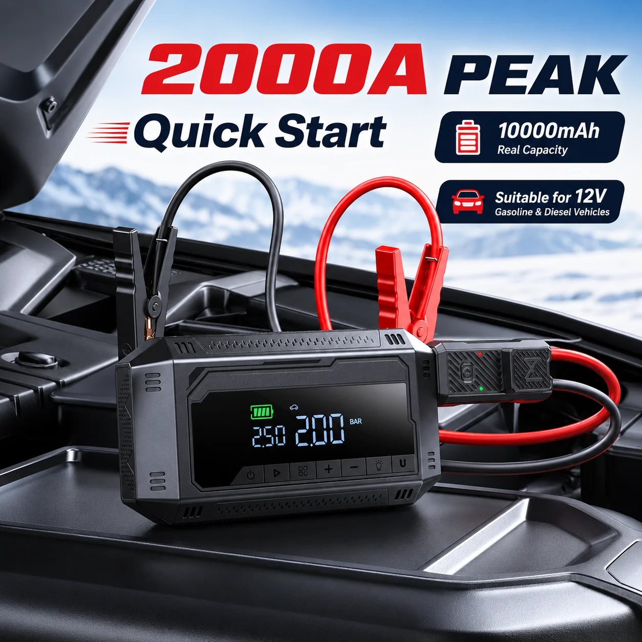 High peak Jump Starter 150psi  - Jump Starter 12V Diesel recension och pris