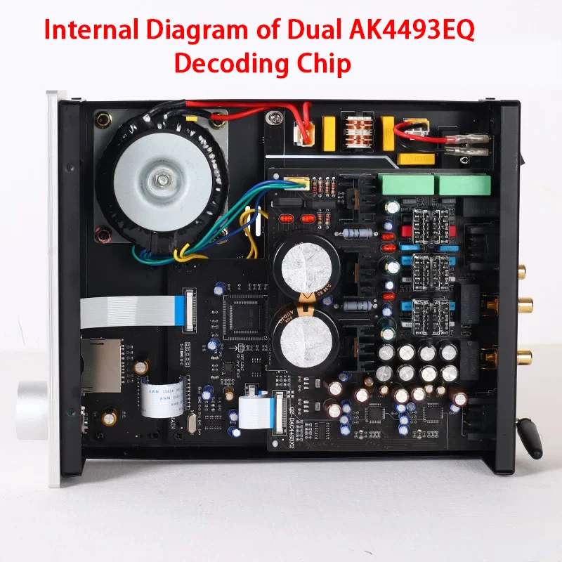 HIFI Digital Audio Player Dual AK4493EQ DAC 4.7’ Screen Lossless Music Turntable DSD512 64BIT 384KHz Decode Output Bluetooth 5.0